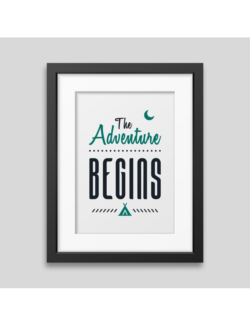 Affiche encadrée The adventure begins